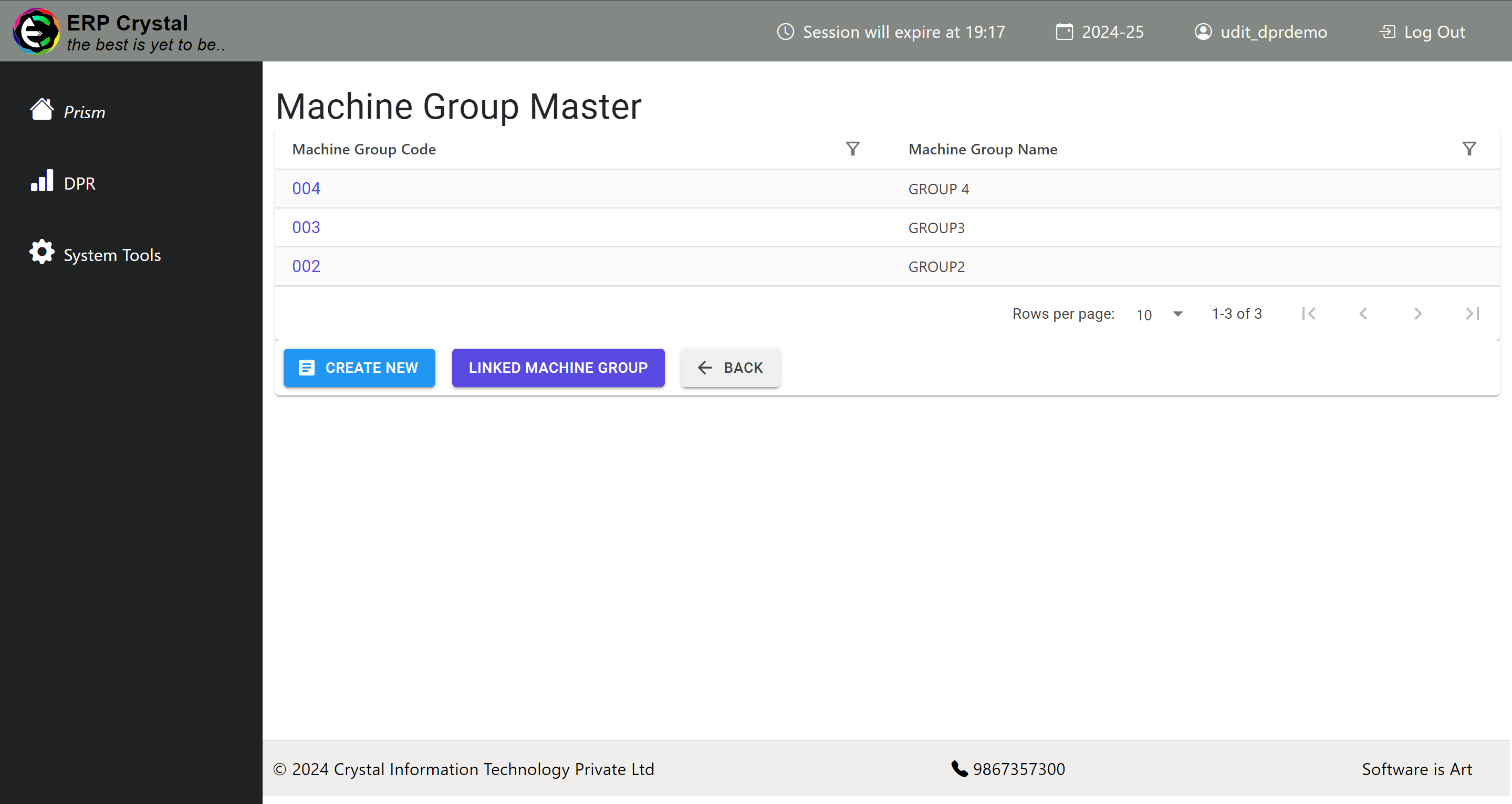 Machine Group index