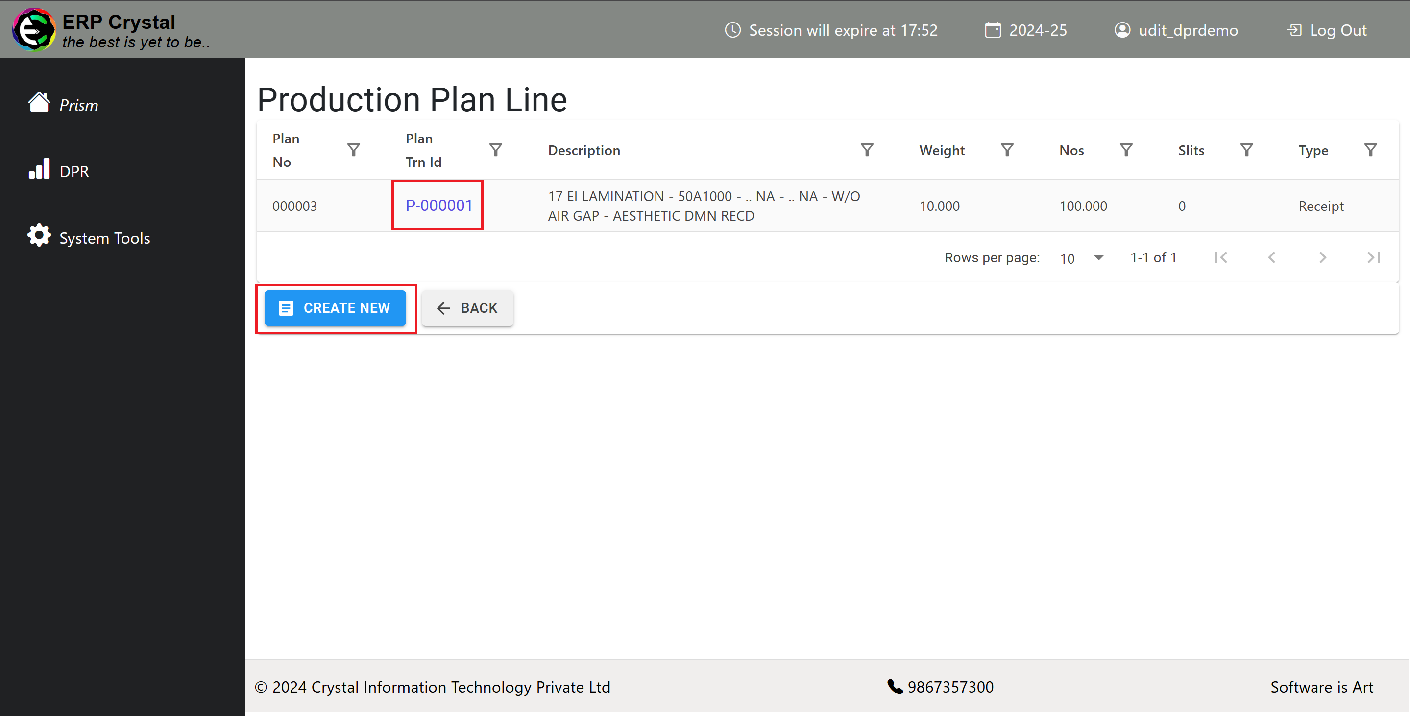 Plan Line Details