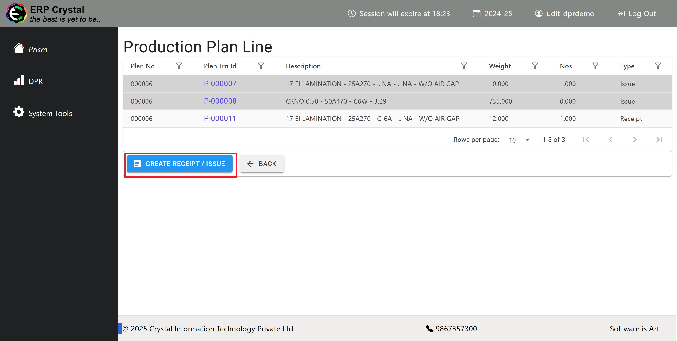 Plan Line Details